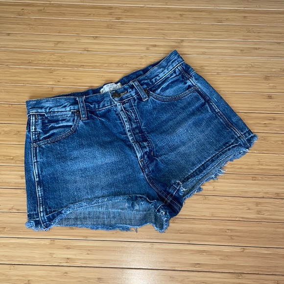 Free People Pants - Free People Denim Button Fly Shorts